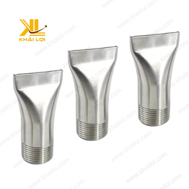 Cận cảnh thiết kế đầu phun hình mỏ vịt bằng inox 304.