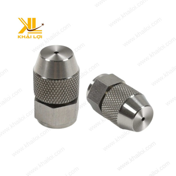 Cận cảnh béc inox nón có chỉnh chất liệu inox 304 cao cấp.