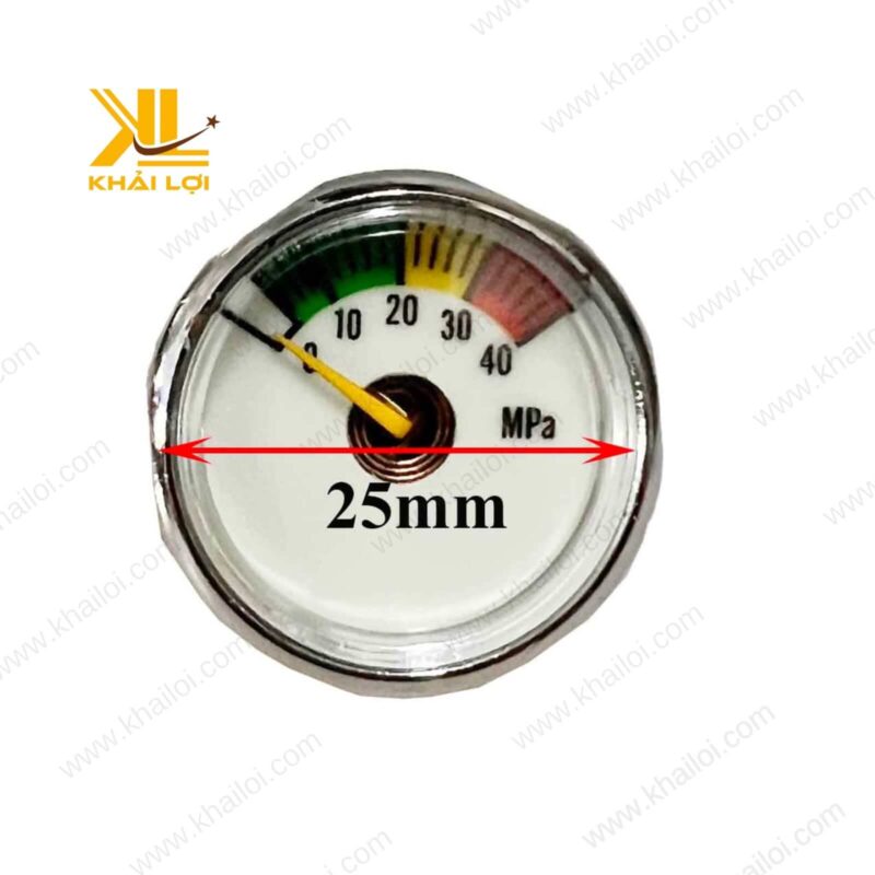 Đồng hồ áp suất MPA mặt 25mm gắn trên ống nước – Vật tư công nghiệp Khải Lợi