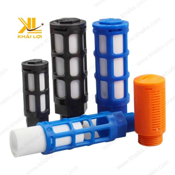 Hình ảnh đầu ren ngoài của giảm thanh khí nén nhựa PSL từ Khải Lợi.