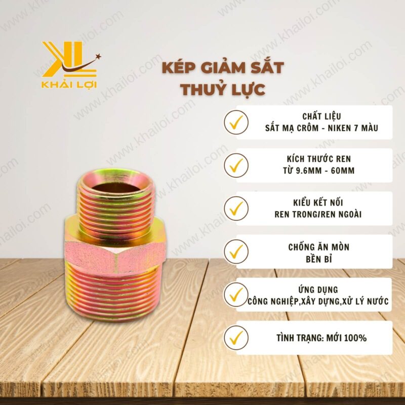 Thông số kỹ thuật kép giảm sắt 7 màu của vật tư công nghiệp Khải Lợi.