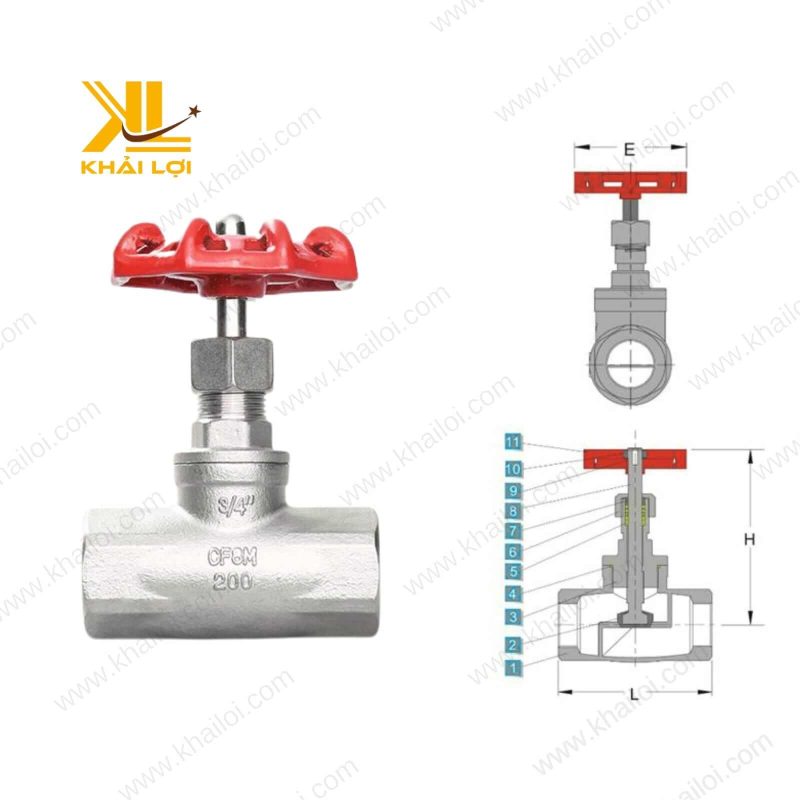 Van Hơi Inox 304, thiết kế nhỏ gọn, tiết kiệm không gian.