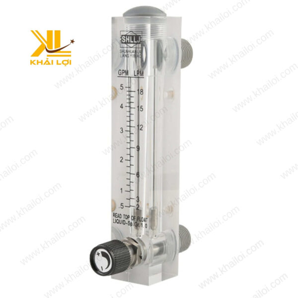 Toàn bộ cấu tạo lưu lượng kế LZM bằng nhựa acrylic trong suốt chính hãng Khải Lợi.