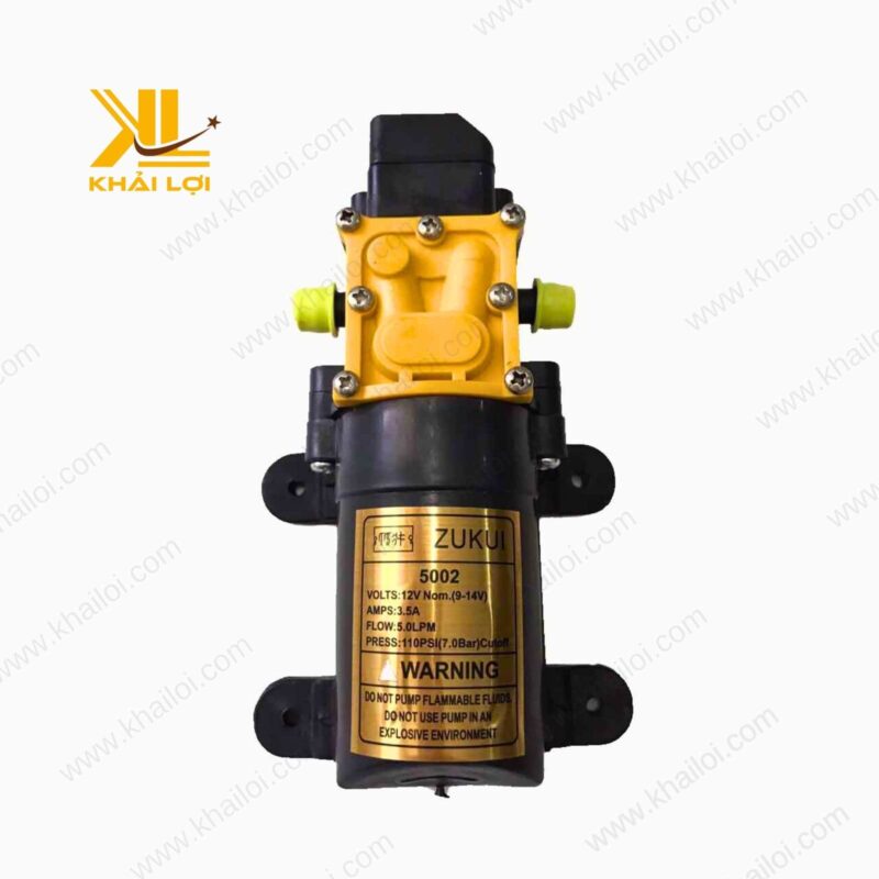 Motor lõi đồng tích hợp trong thân máy bơm 12V đơn.