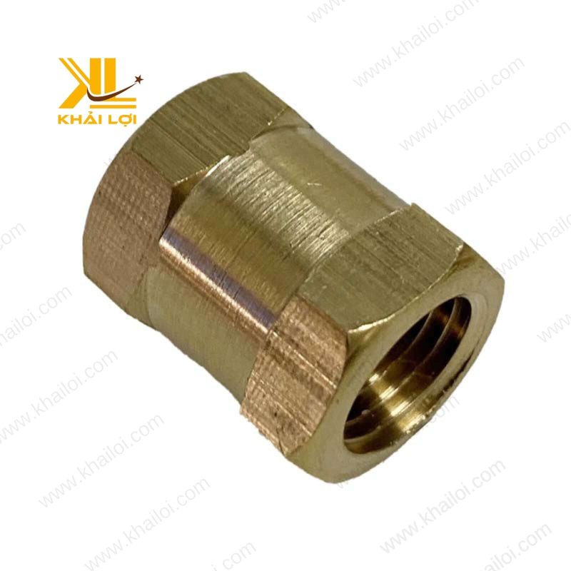 Nối Thau 2 Đầu Ren Trong trong hệ thống nước, chống ăn mòn, bền.