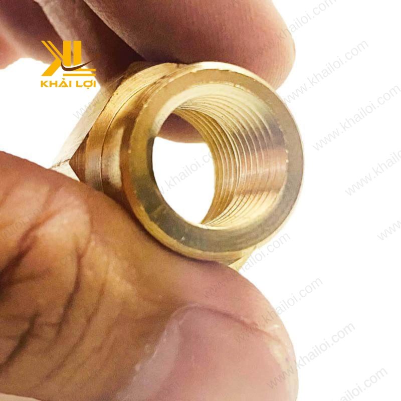 Nối Thau 2 Đầu Ren Trong kết nối ống 21mm, chịu áp suất 16 kg/cm².