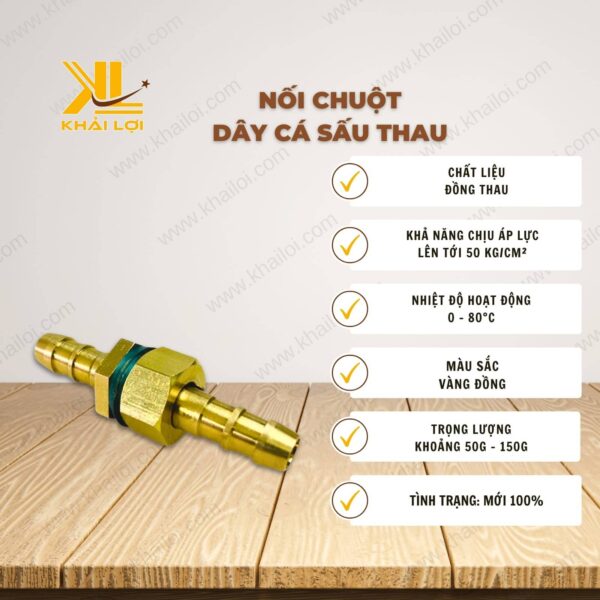 Thông số kỹ thuật Nối chuột dây cá sấu thau của vật tư công nghiệp Khải Lợi.
