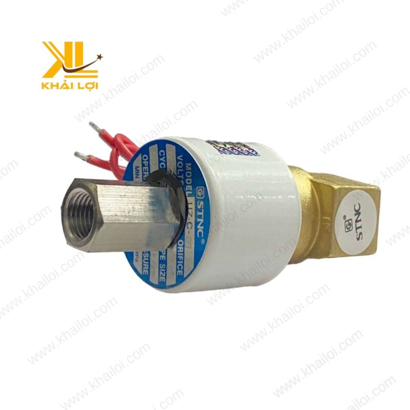 Van Điện Từ Ba Ngã STNC UZC của Khải Lợi, thân đồng thau, điều khiển khí nén chính xác.