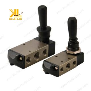 Van khí nén 4H 5/2, ren 1/4″, hợp kim nhôm, thao tác dễ.