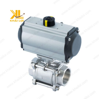 Bộ truyền động khí nén gắn trên van bi hai ngã Khải Lợi