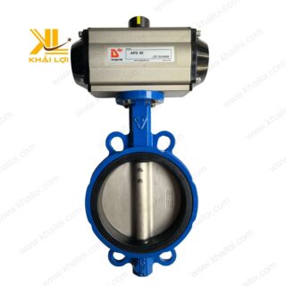 Bộ điều khiển khí nén tác động kép lắp trên van bướm Khải Lợi.