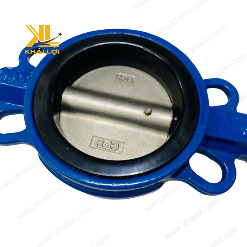 Cận cảnh đĩa inox chống ăn mòn của van bướm khí nén Khải Lợi.