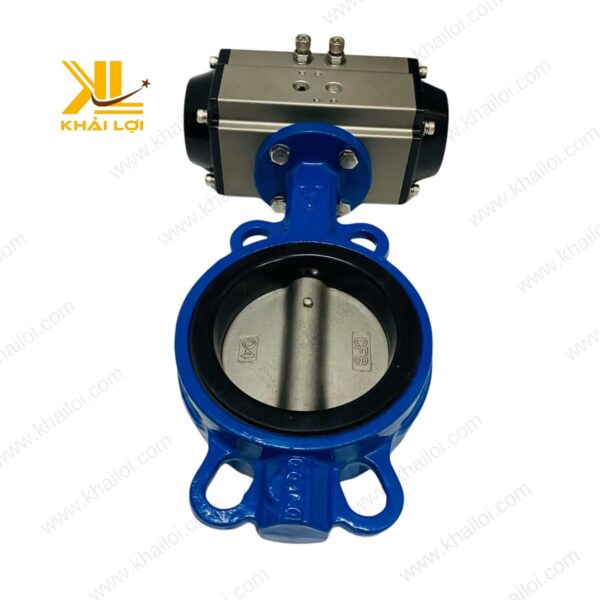 Van bướm điều khiển khí nén mặt bích chuẩn PN16 được phân phối bởi Khải Lợi.