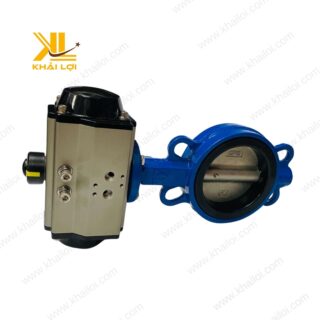 Bộ điều khiển khí nén cao cấp gắn van bướm thương hiệu Khải Lợi.