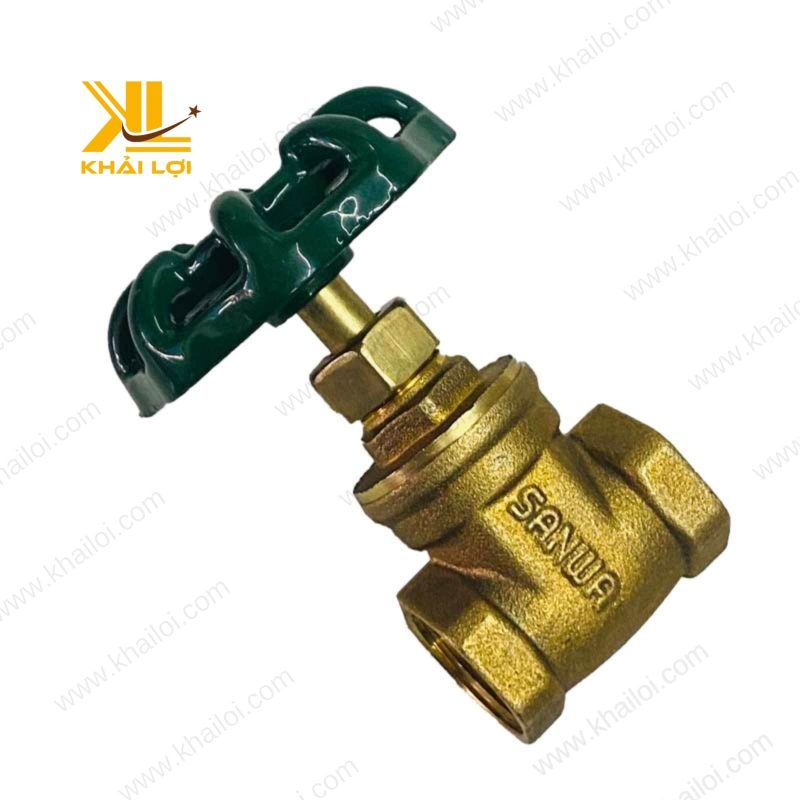 Van Cửa Đồng SANWA với tay vặn thép, ngăn rò rỉ nước.