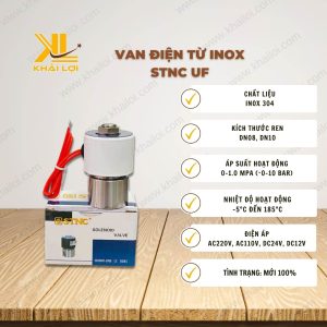 Thông số kỹ thuật Van Điện Từ Inox STNC UF của Vật Tư Công Nghiệp Khải Lợi.