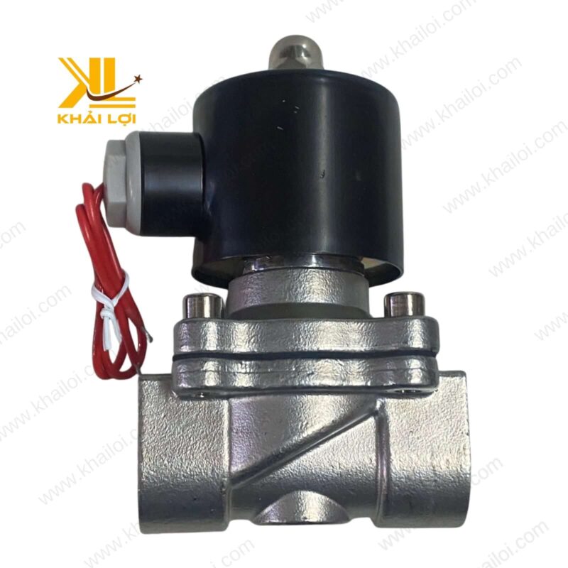 Mặt cắt cấu tạo Van Điện Từ Inox Thường Đóng UWS Khải Lợi