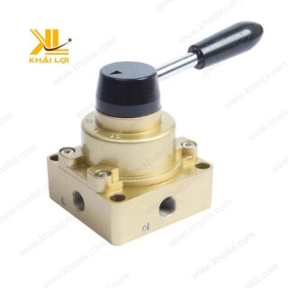 Cận cảnh thân van khí nén kiểu gạt tay bằng kim loại bền bỉ – Vật tư công nghiệp Khải Lợi