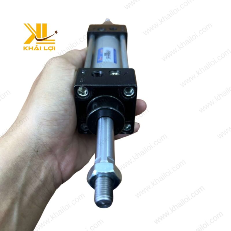 Xi lanh hơi vuông hai đầu chỉnh SCJ chất lượng cao từ vật tư công nghiệp Khải Lợi.