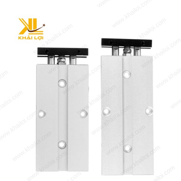 Mặt bên xi lanh khí nén 2 ty TN với các lỗ lắp cảm biến.