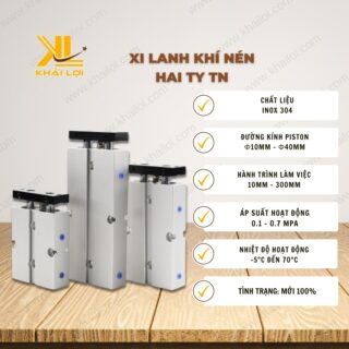 Thông số kỹ thuật Xi lanh khí nén 2 ty TN của vật tư công nghiệp Khải Lợi.