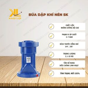 Thông số kỹ thuật Búa Dập Khí Nén SK của Vật Tư Công Nghiệp Khải Lợi.