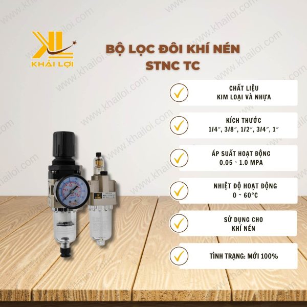 Thông số kỹ thuật bộ lọc đôi khí nén STNC TC.