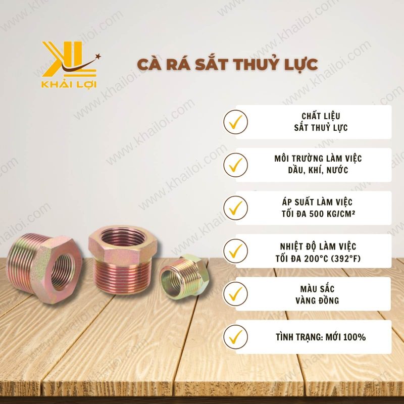 Thông số kỹ thuật Cà Rá Sắt Thủy Lực của Vật Tư Công Nghiệp Khải Lợi.