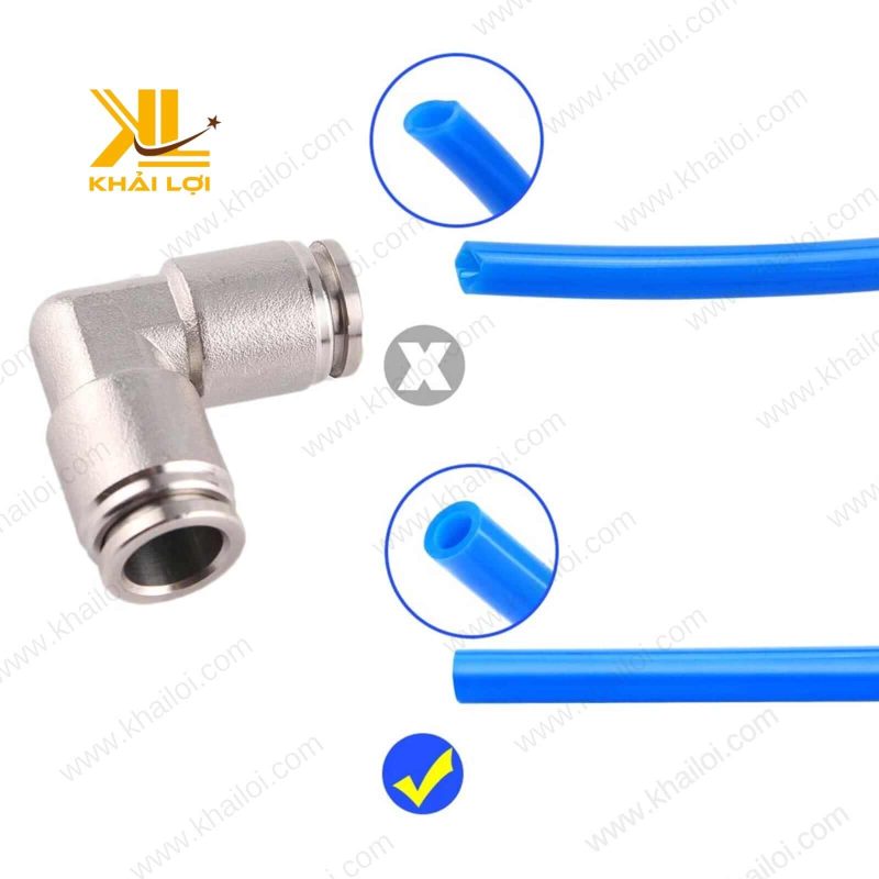Thông số kỹ thuật Co Nối 2 Đầu Ống Khí Nén INOX IPV của Vật Tư Công Nghiệp Khải Lợi.