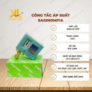 Thông số kỹ thuật Công Tắc Áp Suất Saginomiya của Vật Tư Công Nghiệp Khải Lợi.