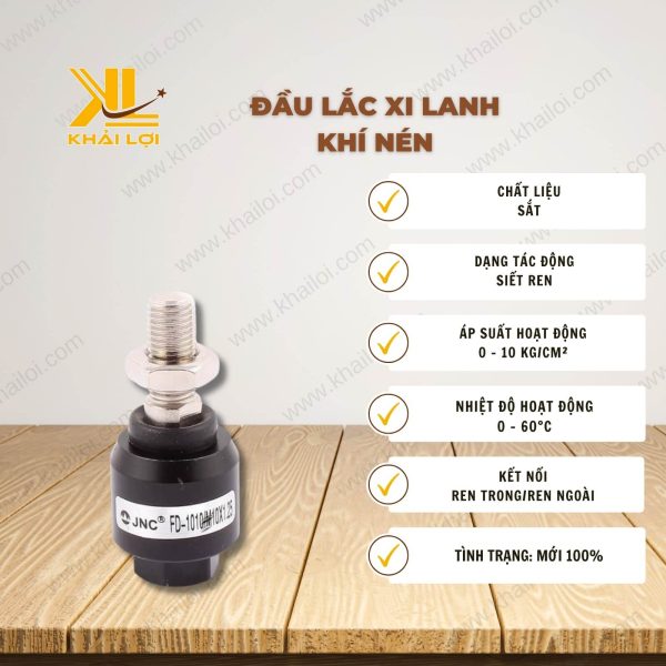 Thông số kỹ thuật Đầu Lắc Xi Lanh Khí Nén của Vật Tư Công Nghiệp Khải Lợi.