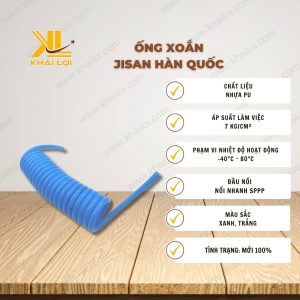 Thông số kỹ thuật ống xoắn Jisan của Vật tư Công Nghiệp Khải Lợi.