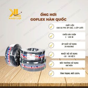 Thông số kỹ thuật Ống Hơi GOFLEX Hàn Quốc của Vật Tư Công Nghiệp Khải Lợi.