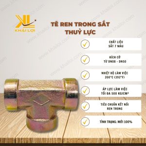 Thông số kỹ thuật Tê Ren Trong Sắt Thuỷ Lực.