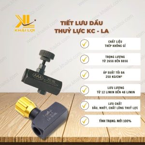 Thông số kỹ thuật Tiết Lưu Dầu Thuỷ Lực KC của Vật Tư Công Nghiệp Khải Lợi.