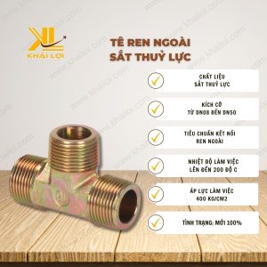 Thông số kỹ thuật Tê Ren Ngoài Sắt Thủy Lực của Vật Tư Công Nghiệp Khải Lợi.