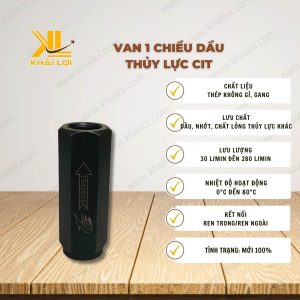 Thông số kỹ thuật Van 1 Chiều Dầu Thủy Lực CIT của Vật Tư Công Nghiệp Khải Lợi.