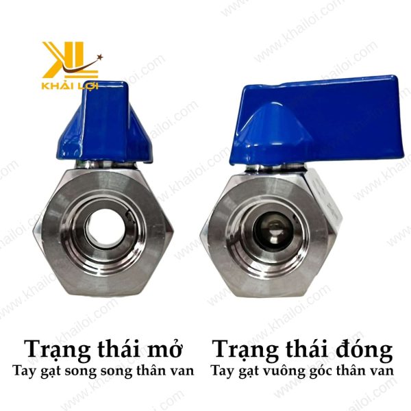 Van Bi Mini Inox 304 nhỏ gọn bền bỉ.