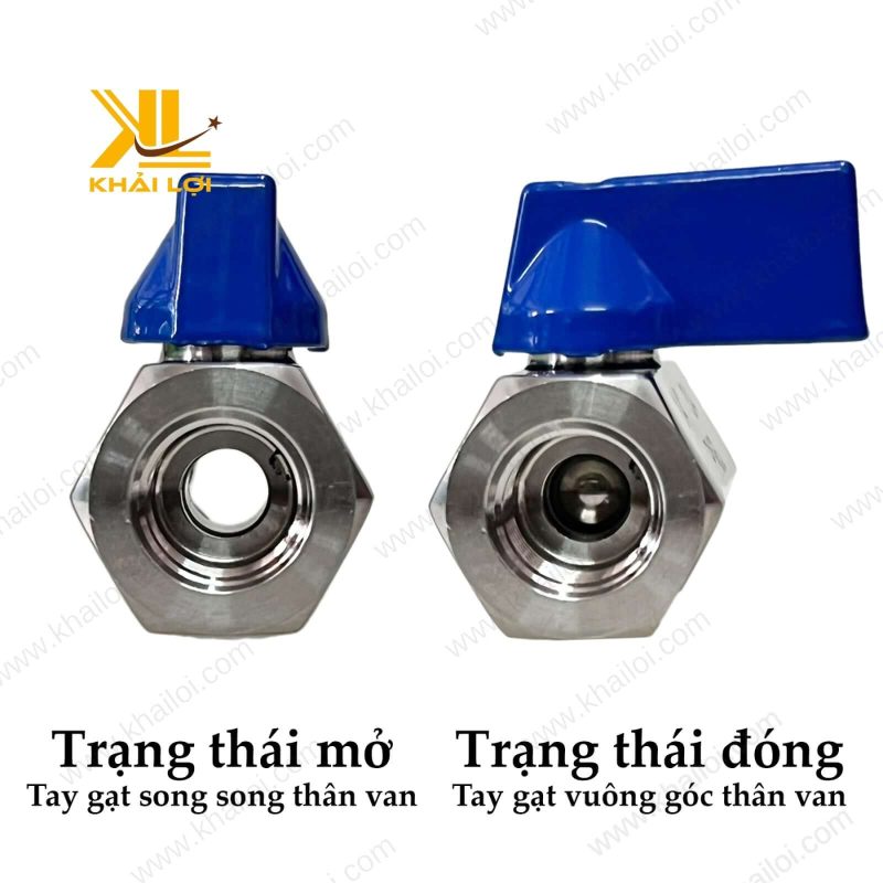 Van Bi Mini Inox 304 nhỏ gọn bền bỉ.