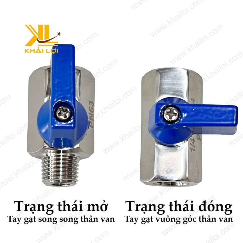 Van Bi Mini Inox 304 chống ăn mòn.