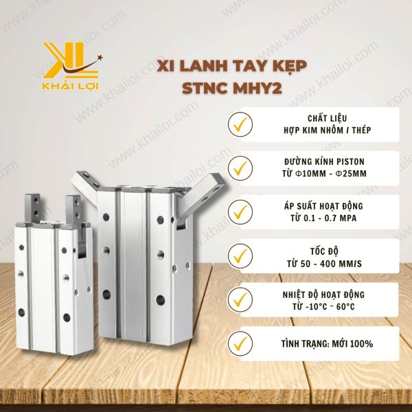 Thông số kỹ thuật Xi Lanh Tay Kẹp STNC MHY2 của Vật Tư Công Nghiệp Khải Lợi.