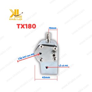 Xi lanh xoay tay TX180 thiết kế nhỏ gọn.