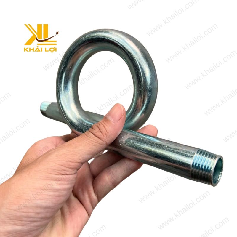 Xi Phong Sắt 2 Đầu Ren Ngoài chống rỉ sét.