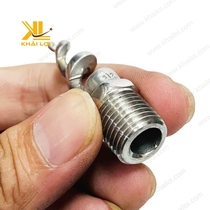Béc INOX Xoắn với lỗ phun hình nón rỗng.