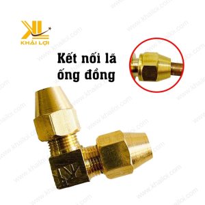 Cong hai đầu lã ống đồng chống ăn mòn.