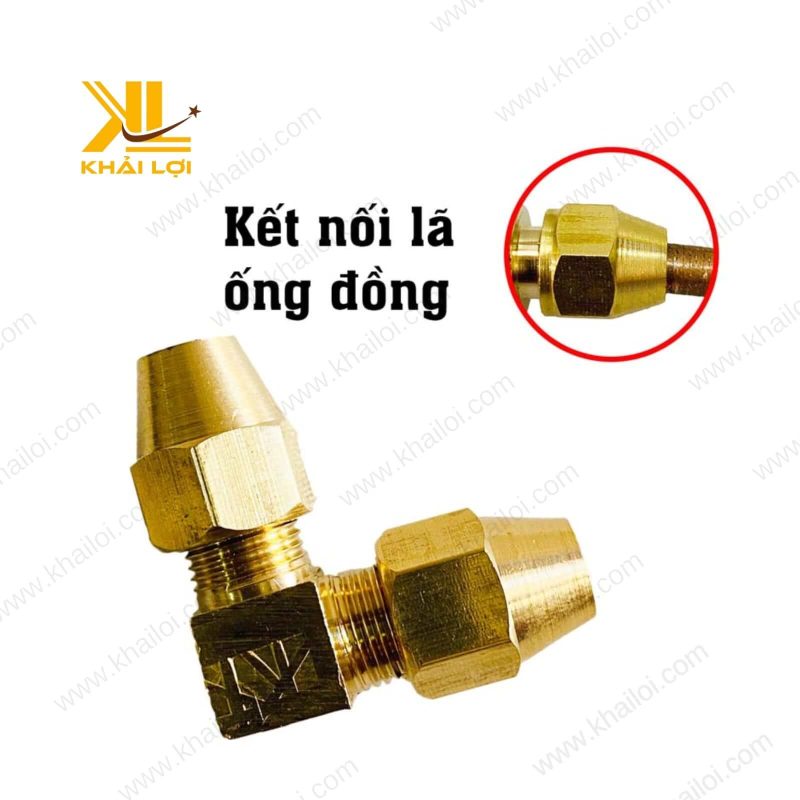 Cong hai đầu lã ống đồng chống ăn mòn.