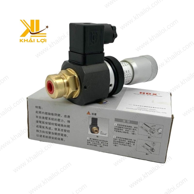 Hình ảnh Công Tắc Áp Suất Thuỷ Lực HDX màu thép.