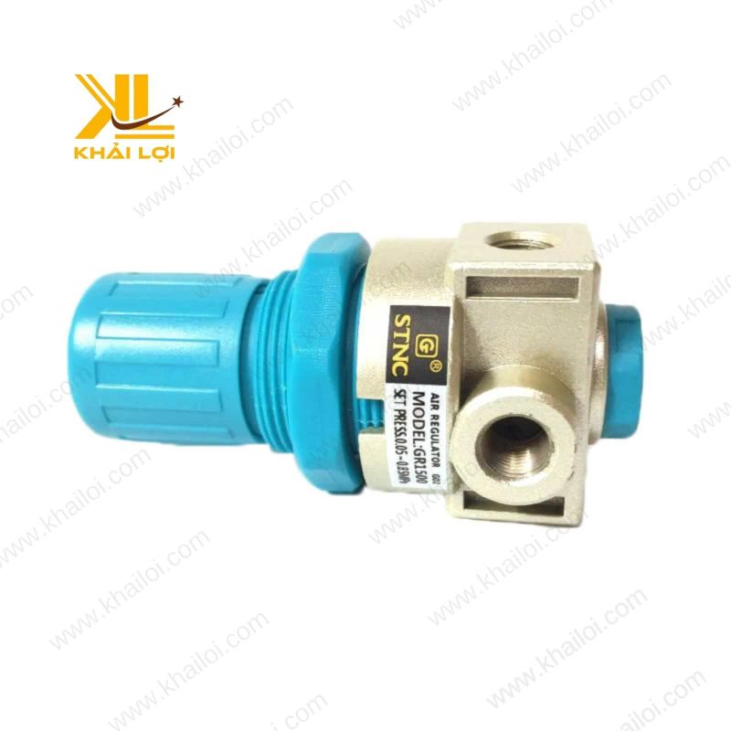 Hình ảnh điều áp STNC GR với núm điều chỉnh xanh.