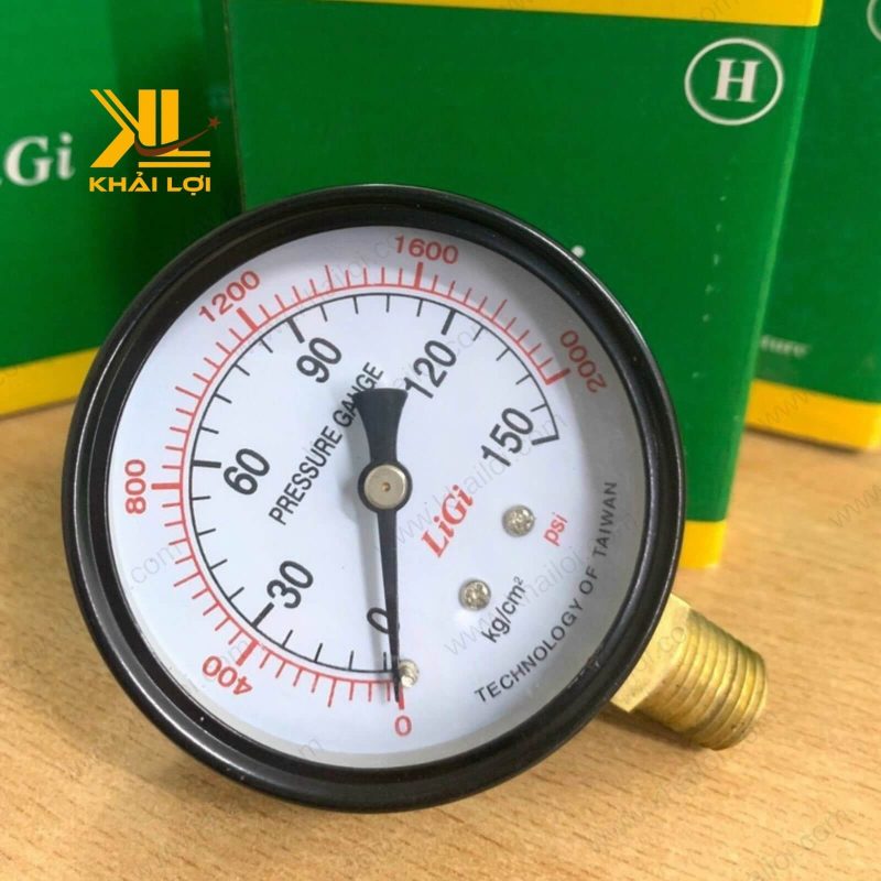 Đồng hồ Ligi chân đứng ren ngoài 1/4″.