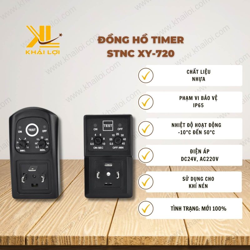 Thông số kỹ thuật: Đồng Hồ Timer STNC XY-720 của Vật Tư Công Nghiệp Khải Lợi.